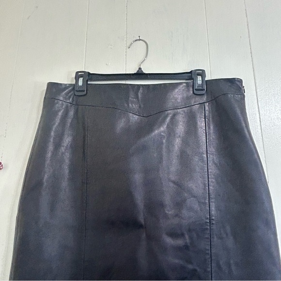 ANTONIO MELANI Soft Black Leather 100% Genuine Leather Pencil Skirt Size Large. - Picture 5 of 13
